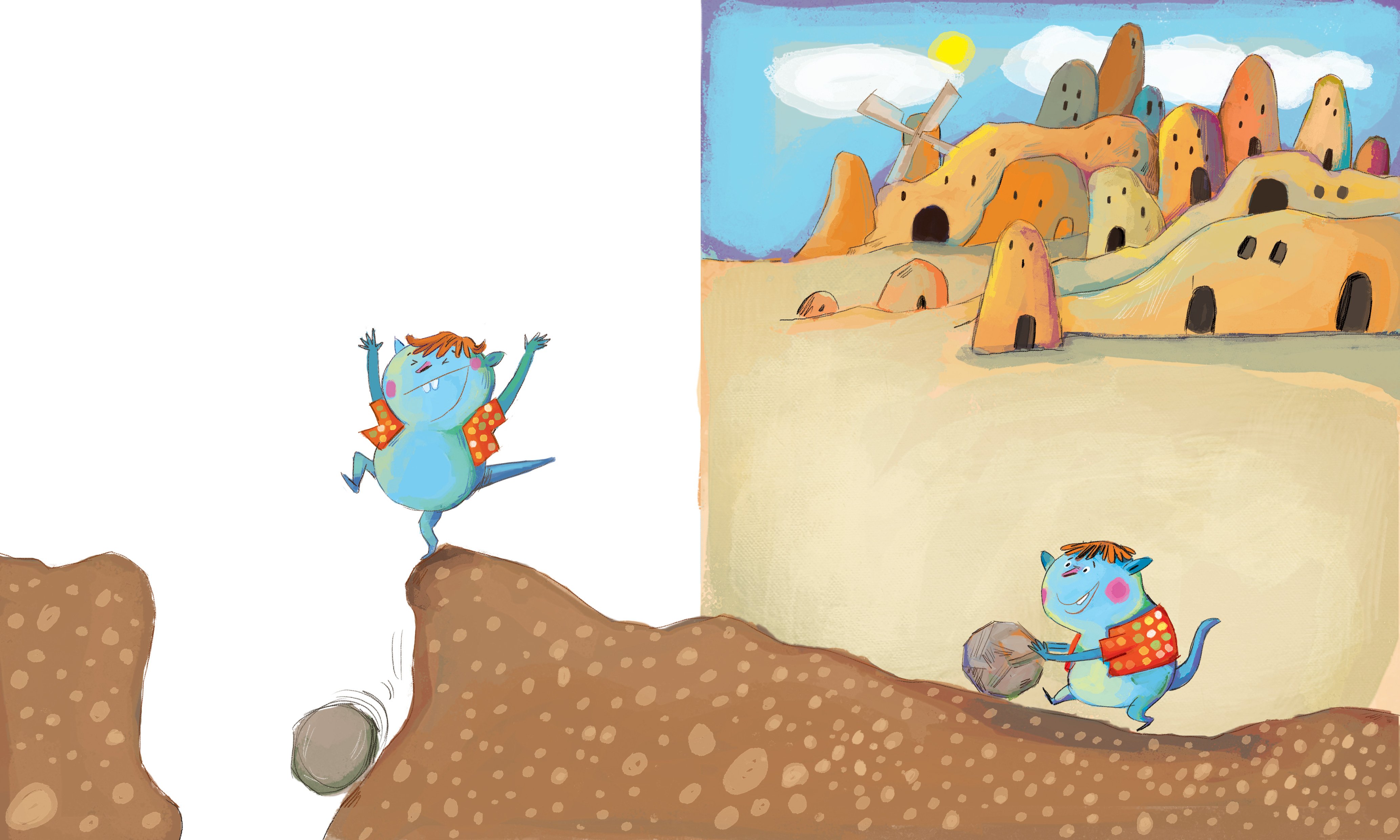 The Giant and the Treasure Map — a little blue monster on an adventure